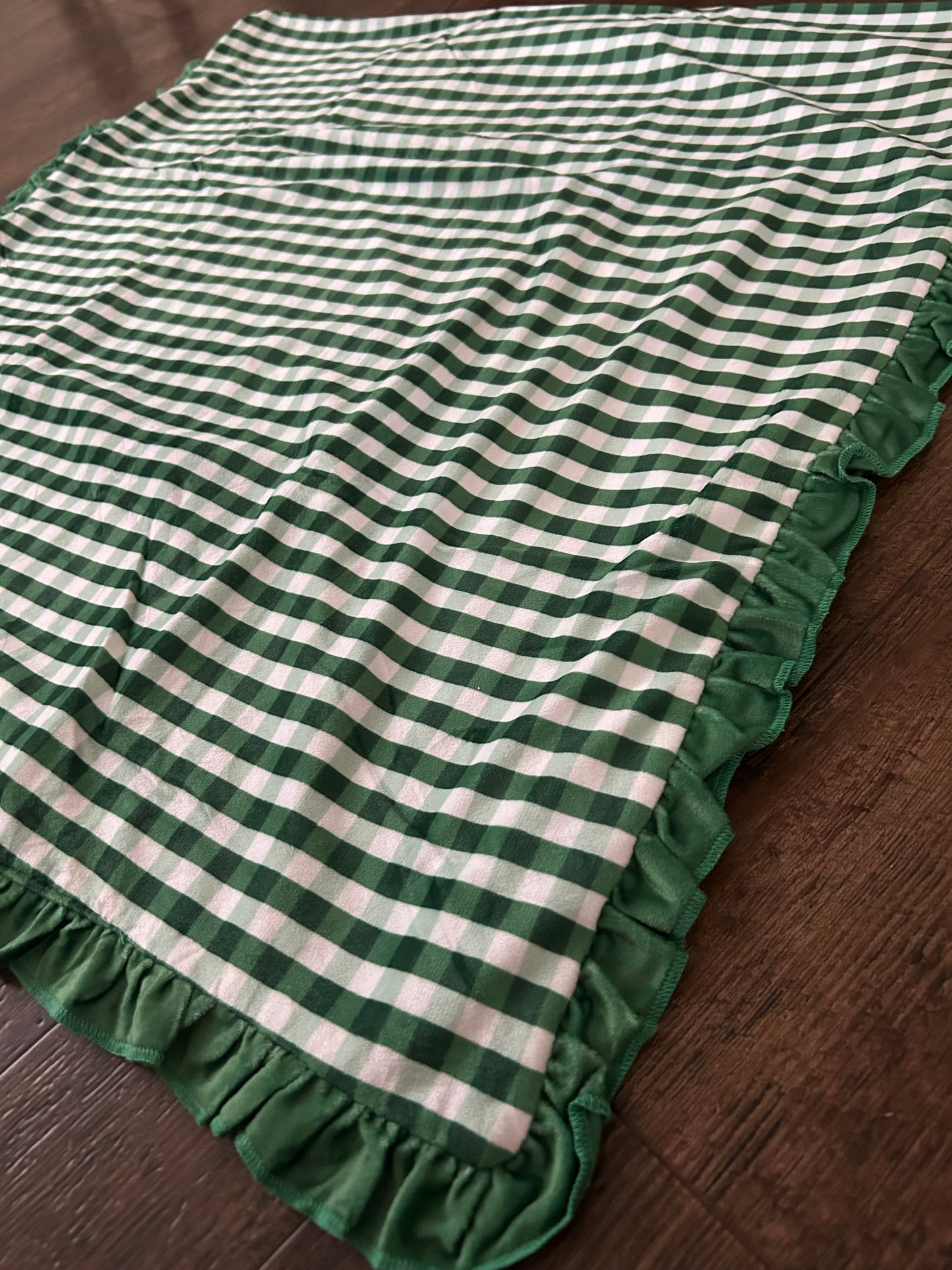 Green Plaided Swim Towel