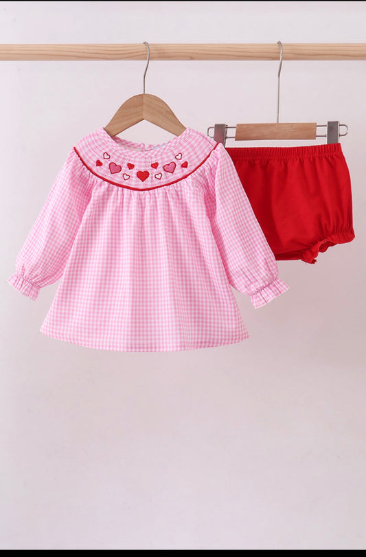 Pink bloomer set