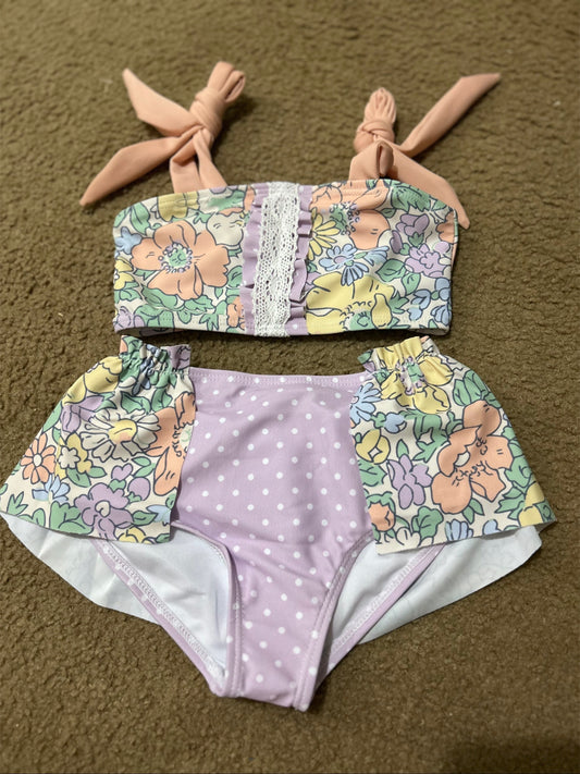 Purple flower 2-piece