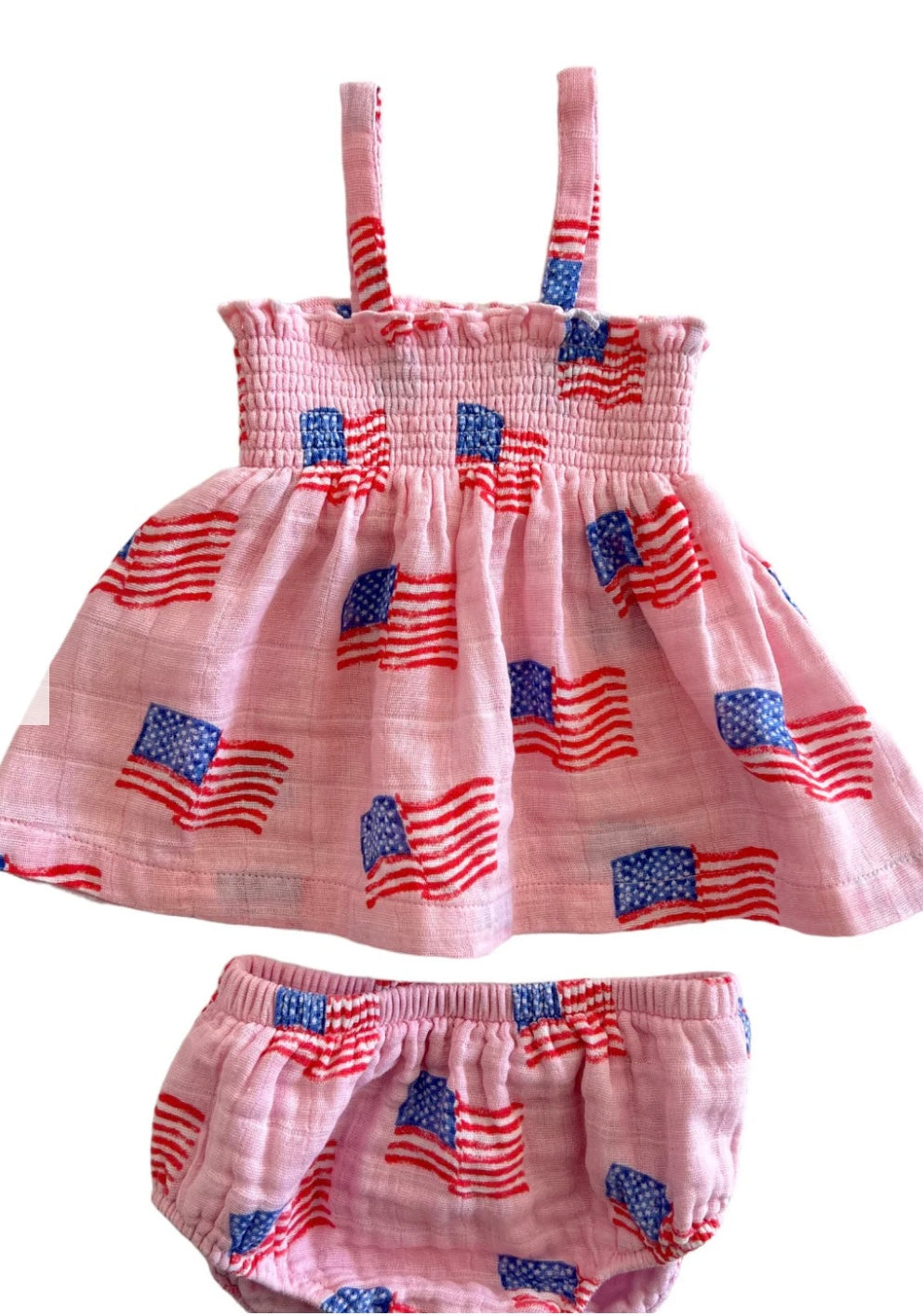Pink American Flag Bloomer Set