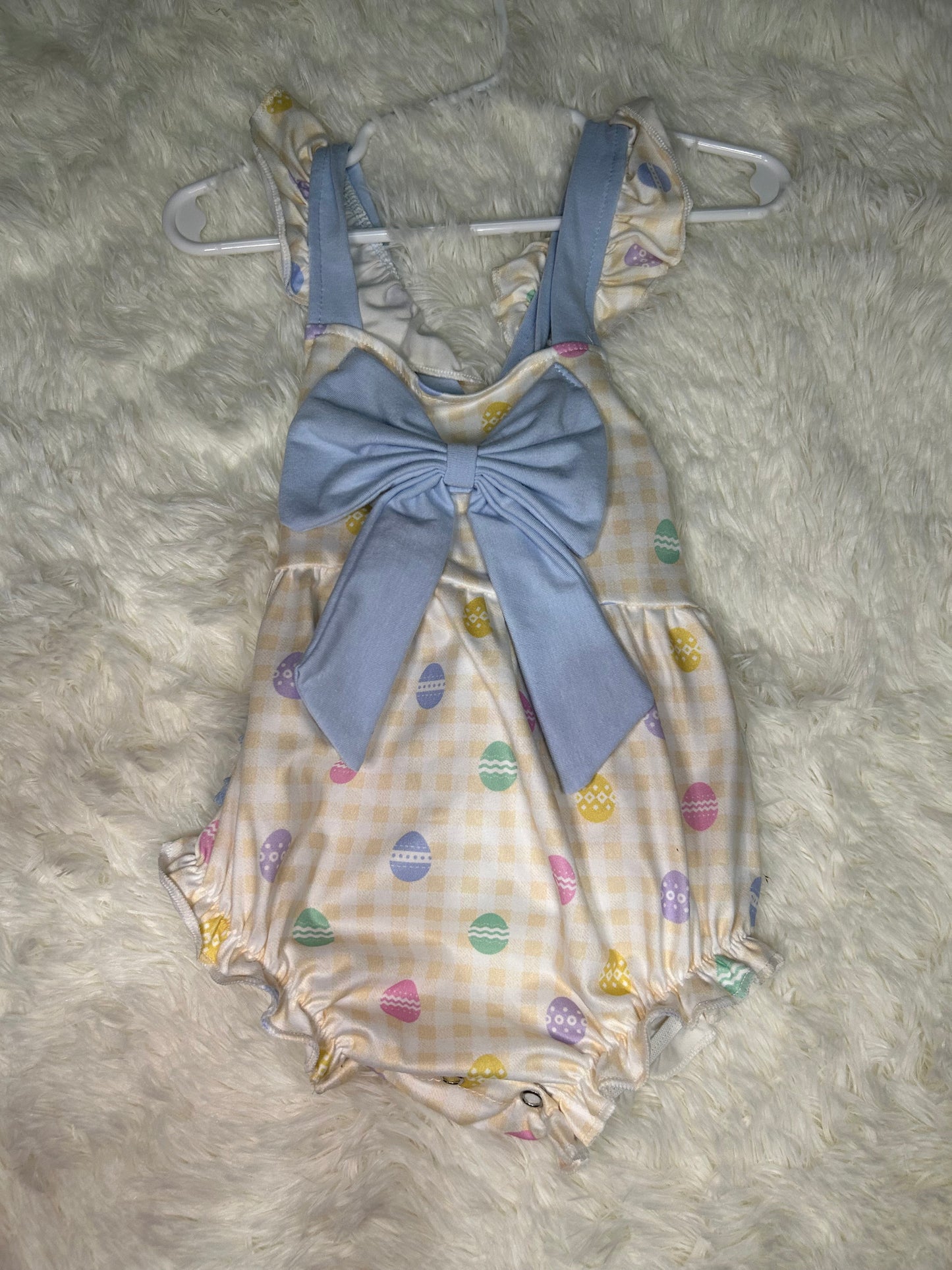Blue Bow Easter Onsie