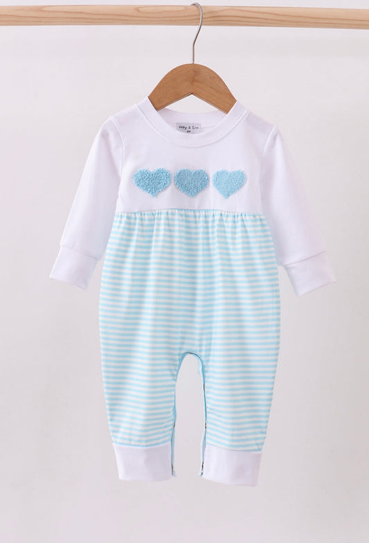 Blue Heart Romper